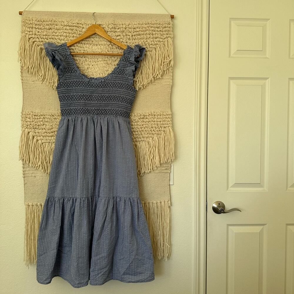 Pomander Place Maxine Seersucker Midi Dress